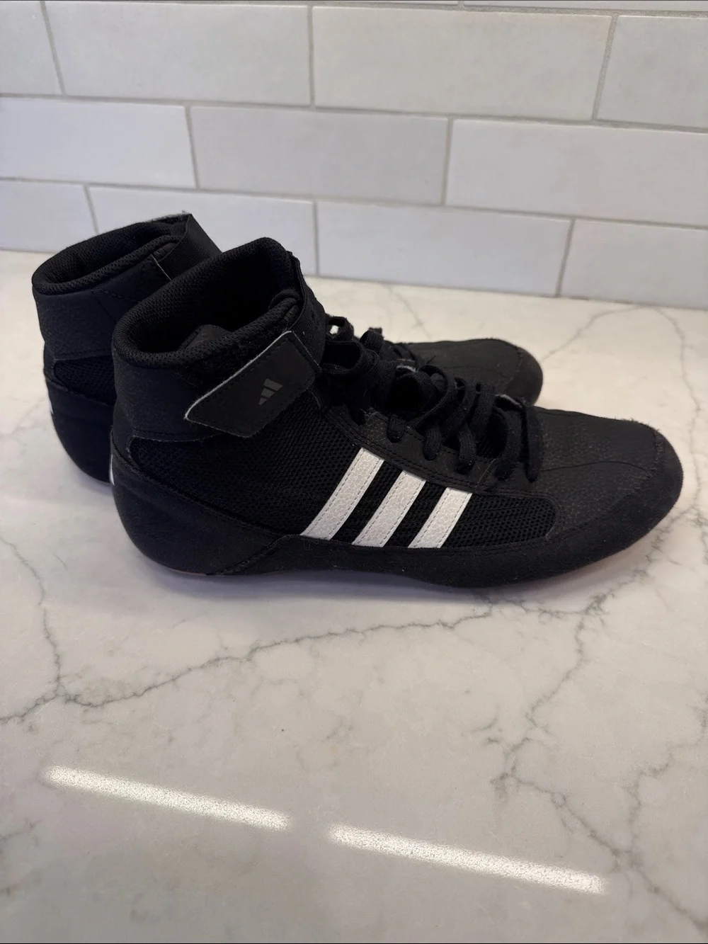 Adidas Black High-Top Men's Wrestling Shoes